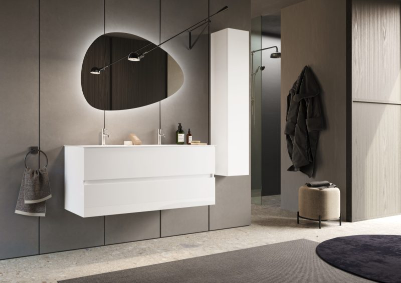 Mobile bagno sospeso bianco lucido - start
