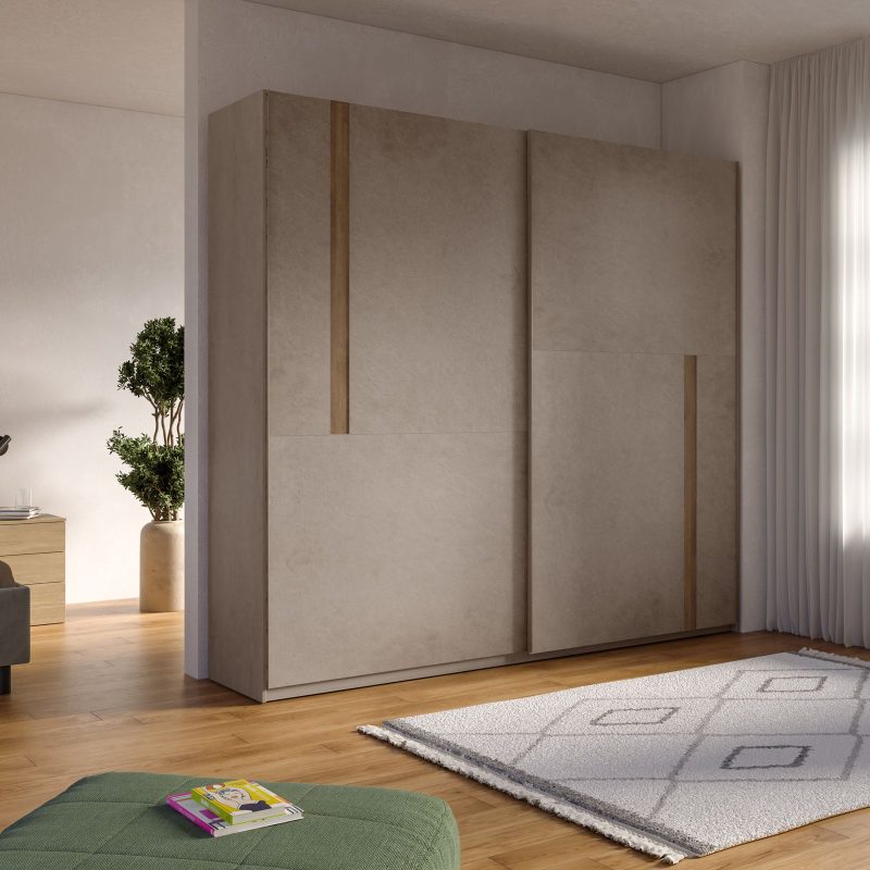 Armadio con 2 ante scorrevoli  - Bronze / Mercure - immagine 4