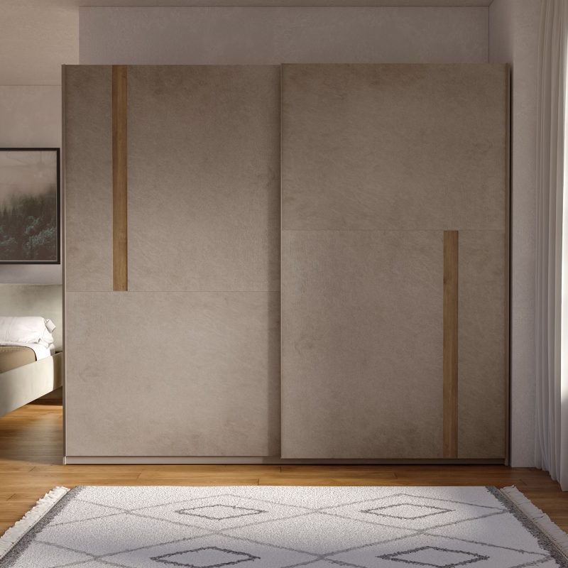 Armadio con 2 ante scorrevoli  - Bronze / Mercure