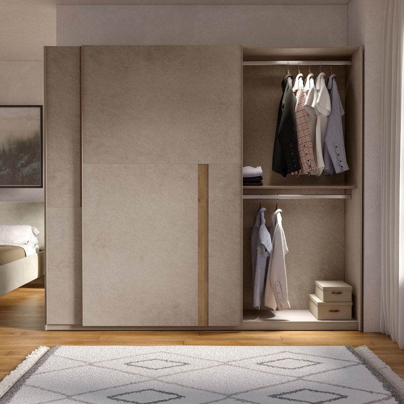 Armadio con 2 ante scorrevoli  - Bronze / Mercure - immagine 3