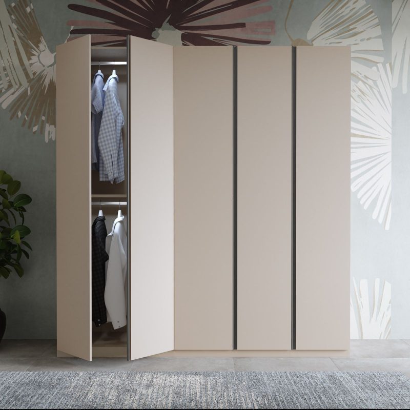 Armadio battente  - cashmere e antracite - Berwin - immagine 4