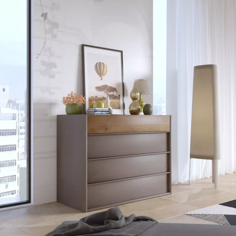 Cassettiera con 4 cassetti-  Bronze /Mercure - immagine 2
