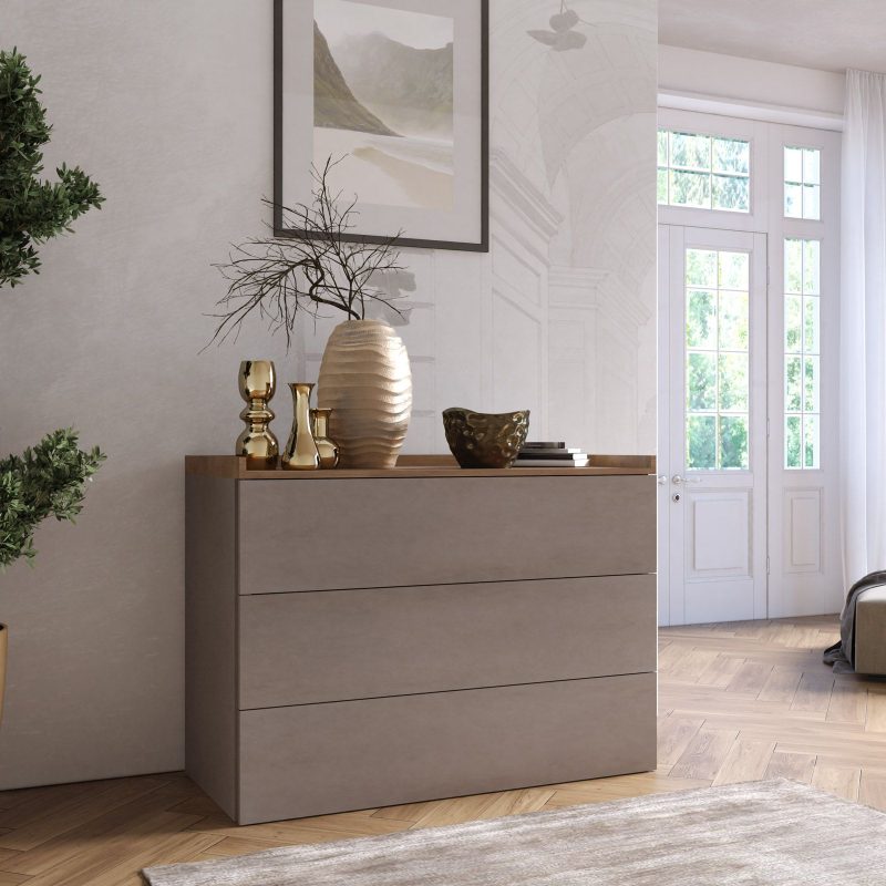 Cassettiera  con 3 cassetti- Bronze / Mercure - immagine 2