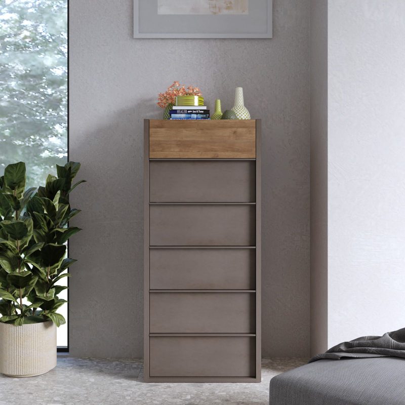 Cassettiera con 6 cassetti soft close -  Bronze /Mercure