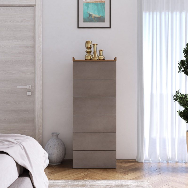 Cassettiera  con 6 cassetti- Bronze / Mercure