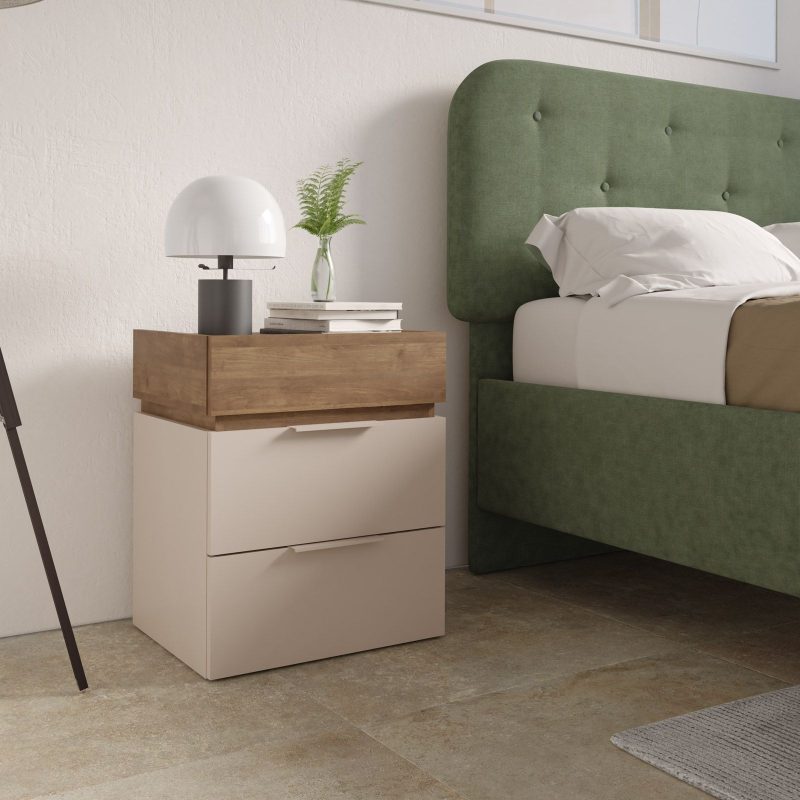 Comodino 3 cassetti pre-montato - Cashmere - immagine 4