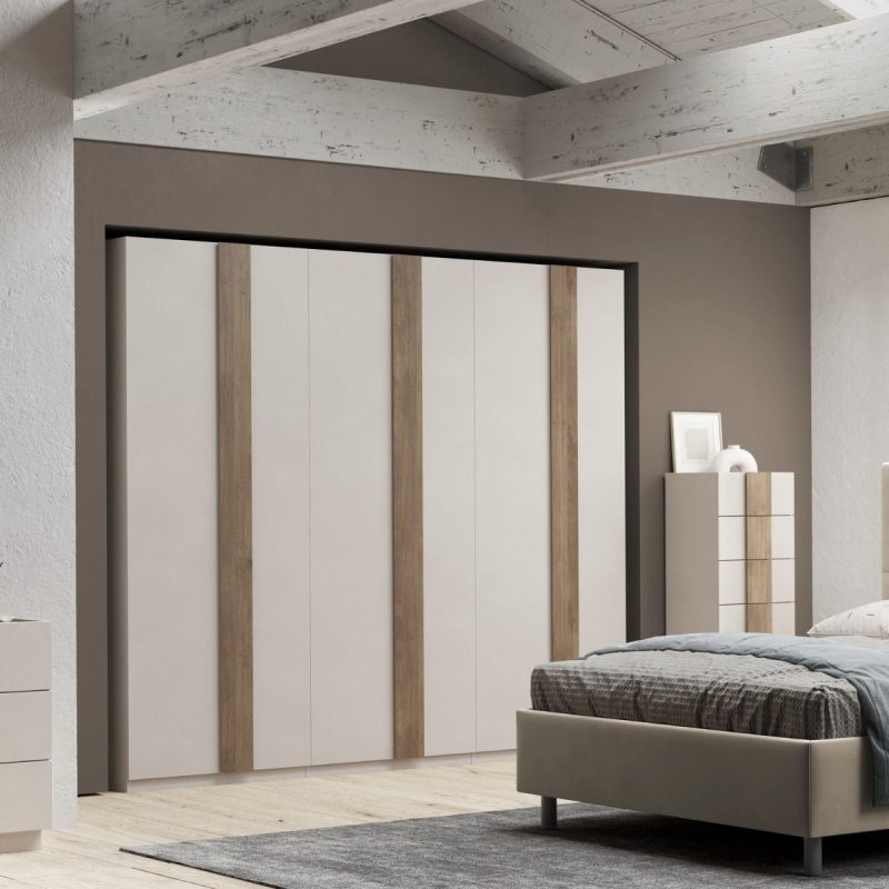 Armadio battente  - cashmere e antracite - Berwin