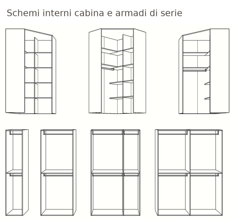 Cabina angolo configurabile cashmere - immagine 3