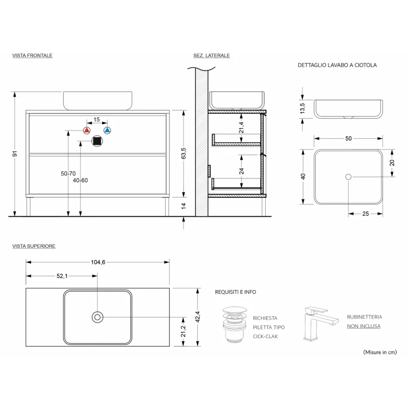 Mobile bagno nero da terra - steel - immagine 7