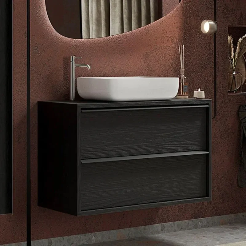 Mobile bagno nero sospeso - steel