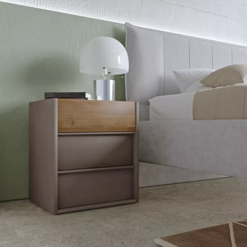 Set 2 Comodini Eldon 3 cassetti -  Bronze /Mercure - immagine 4