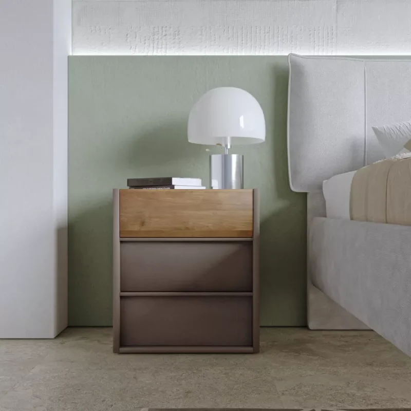 Set 2 Comodini Eldon 3 cassetti -  Bronze /Mercure