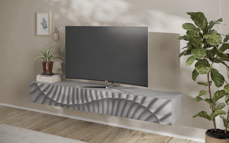 Porta Tv Pensile Serpente 210 con 1 Anta a Ribalta