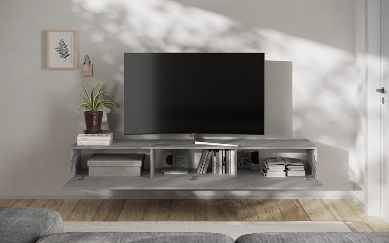 Porta Tv Pensile Serpente 210 con 1 Anta a Ribalta - immagine 2