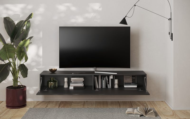 Porta Tv Pensile Serpente 180 con 1 Anta a Ribalta - immagine 2