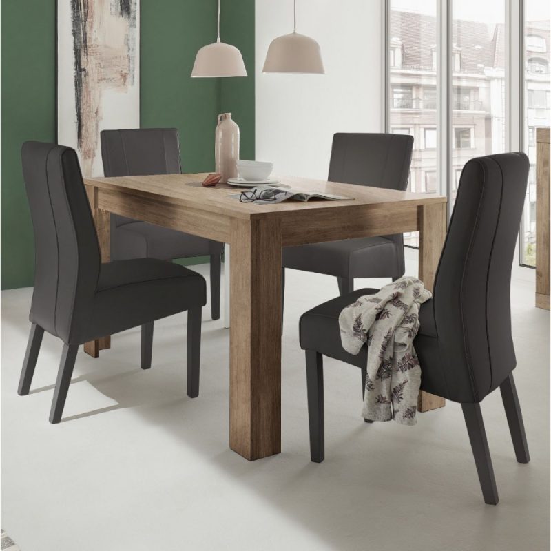 Tavolo di design economico, finitura Mercure 137x90cm + 38cm