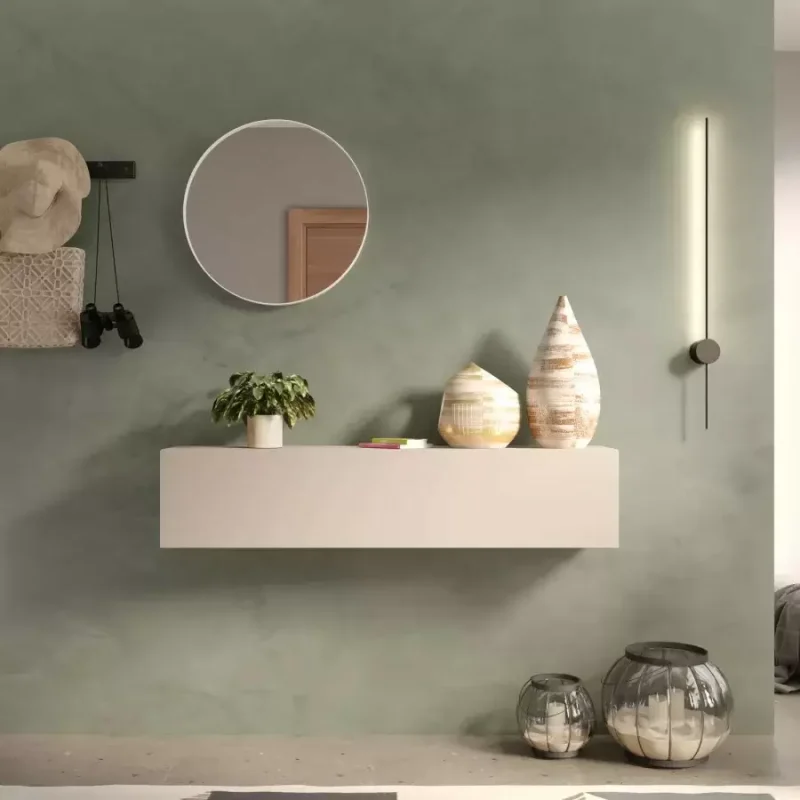 Pensile elemento orizzontale con anta a vasistas 138x29 cm cashmere - immagine 2