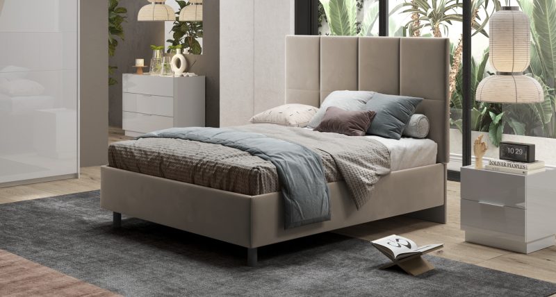Letto Matrimoniale con rete contenitore -  Cashmere Mercure