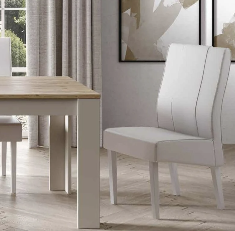 Sedia in ecopelle Bianco - Gent - immagine 2