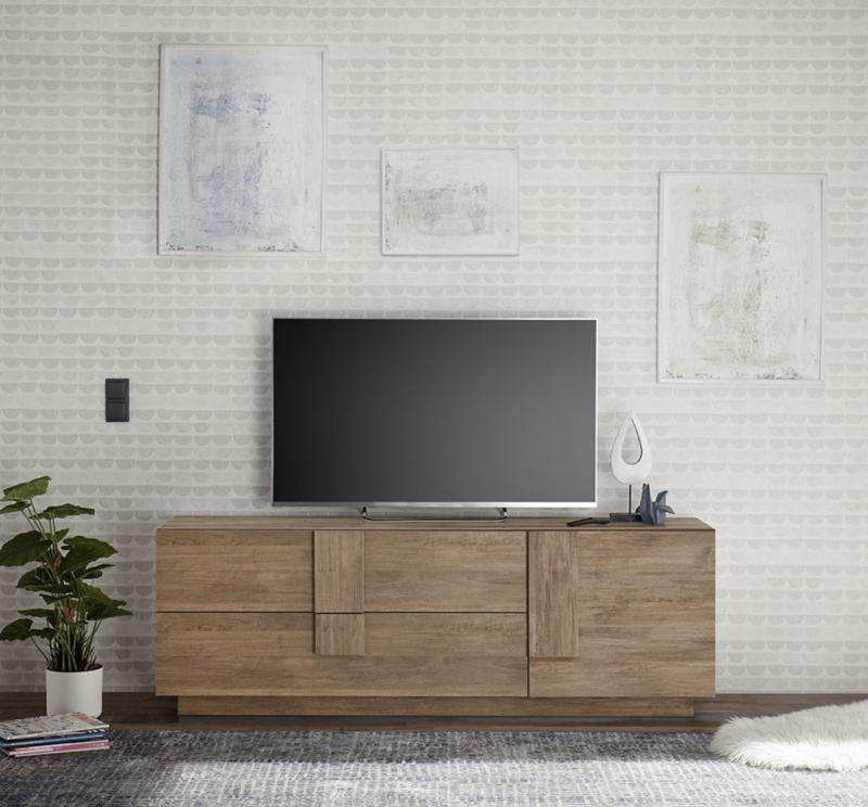 Mobile porta tv Mercure 2 cassetti, un'anta - immagine 2