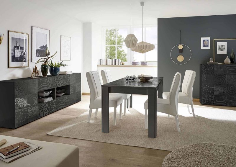 Tavolo 180×90 Ede grigio serigrafato - Miro - immagine 3