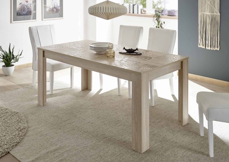 Tavolo allungabile 137×90 Ede rovere samoa serigrafato - Miro - immagine 4