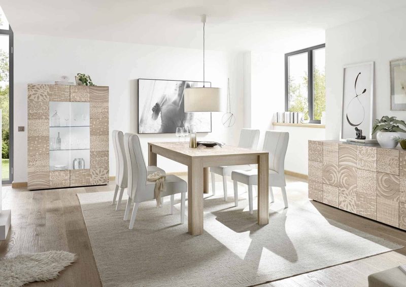 Tavolo allungabile 137×90 Ede rovere samoa serigrafato - Miro - immagine 2