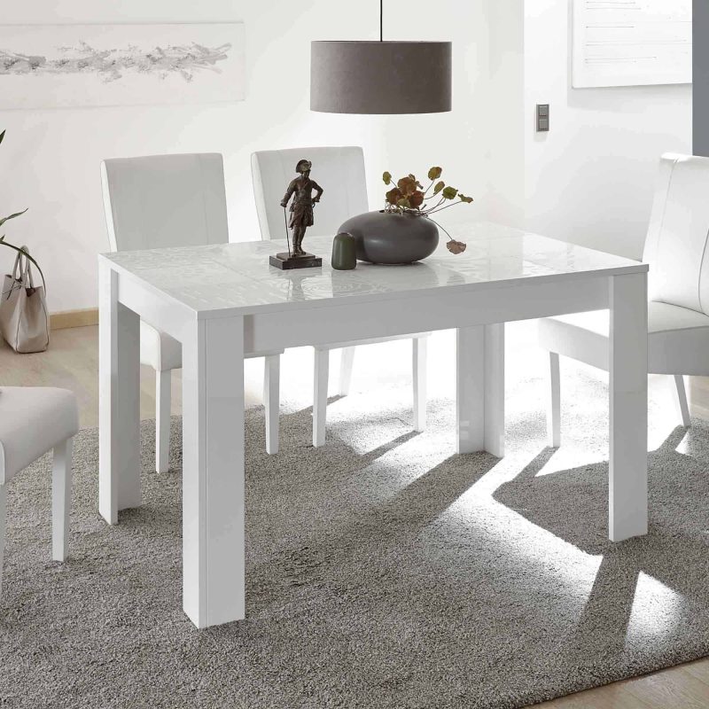 Tavolo allungabile 137×90 Ede bianco serigrafato - Miro - immagine 4