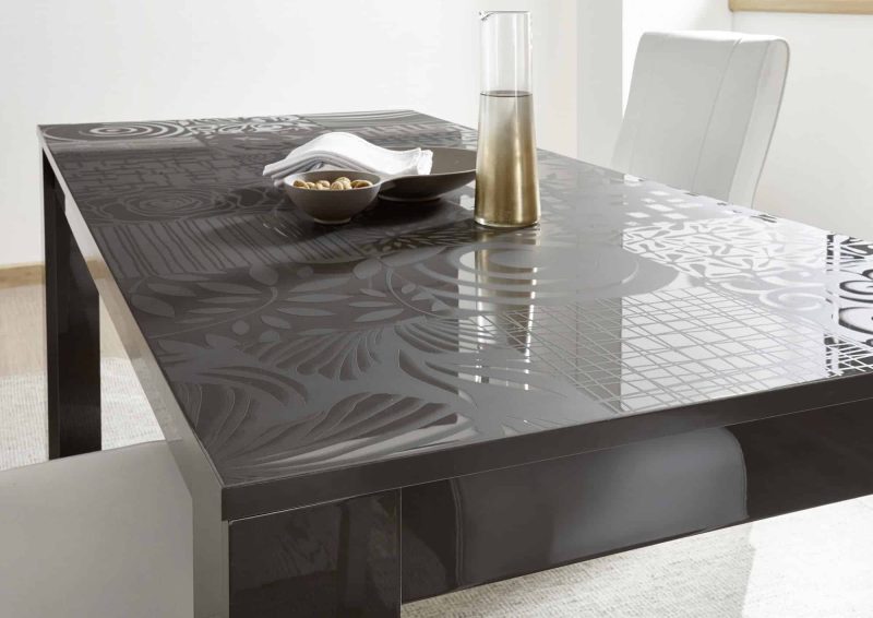 Tavolo allungabile 137×90 Ede grigio serigrafato - Miro - immagine 2