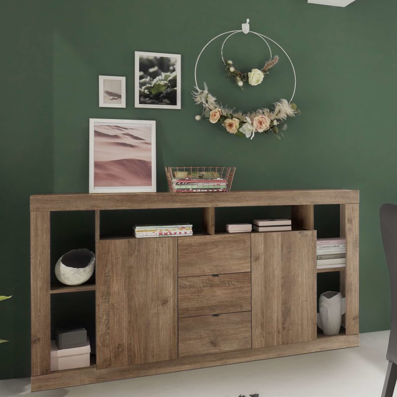 Madia 2 ante 3 cassetti LANCIANO mercure L.172 H.102 P.42 cm - immagine 3