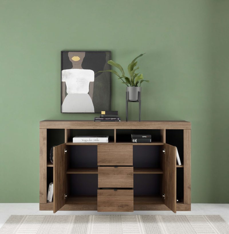 Madia 2 ante 3 cassetti LANCIANO mercure L.172 H.102 P.42 cm - immagine 2
