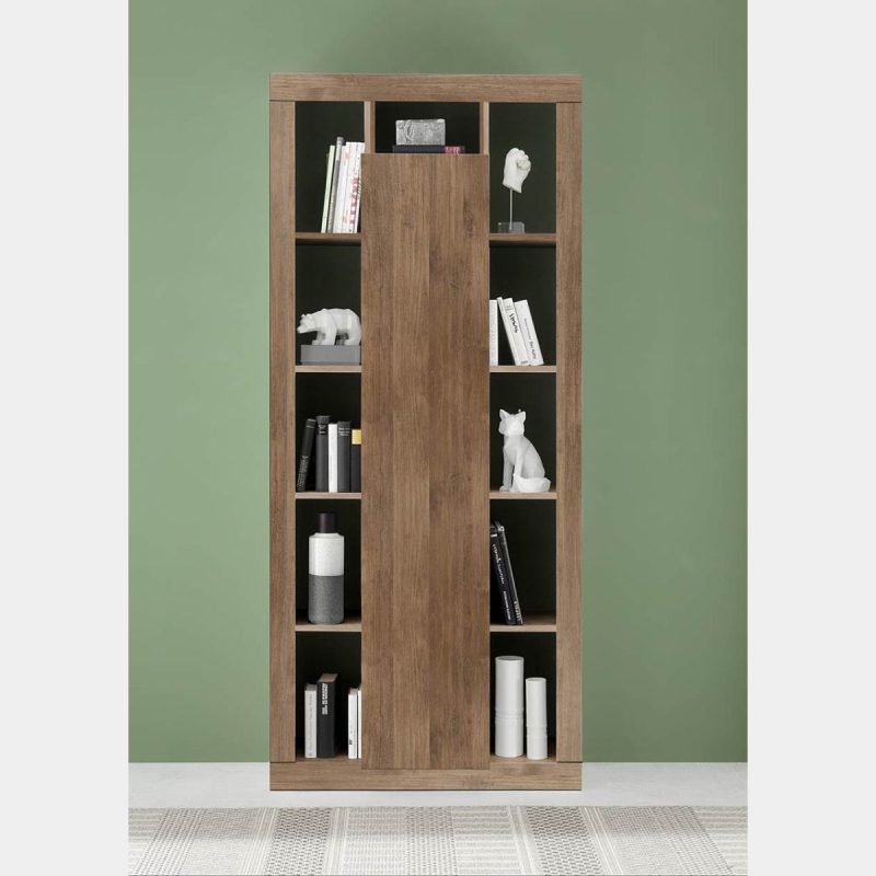 Credenza colonna di design a 1 anta moderna, finitura Mercure