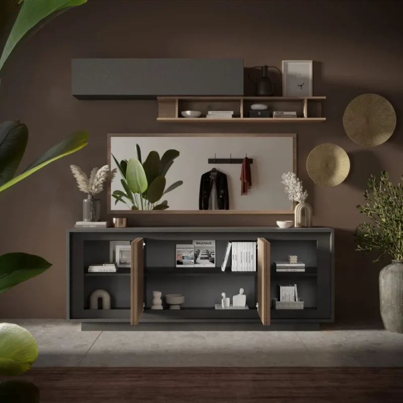 Madia 4 ante Lava e Mercure, design moderno - immagine 2