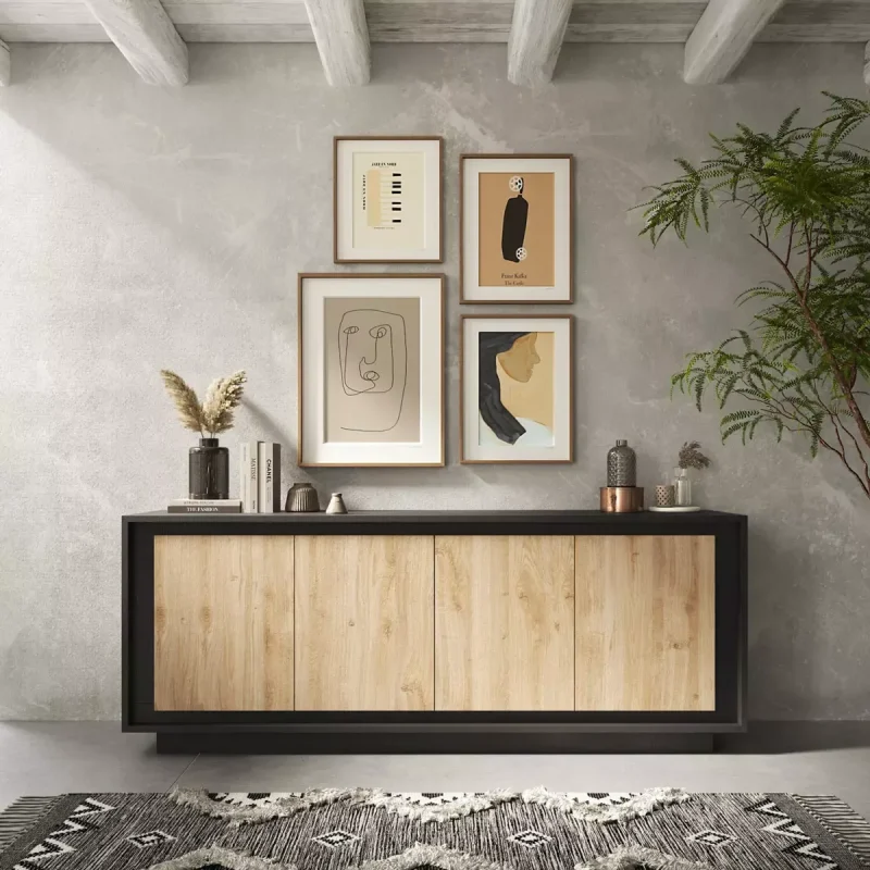 Madia 4 ante Lava e Cadiz, design moderno - immagine 2