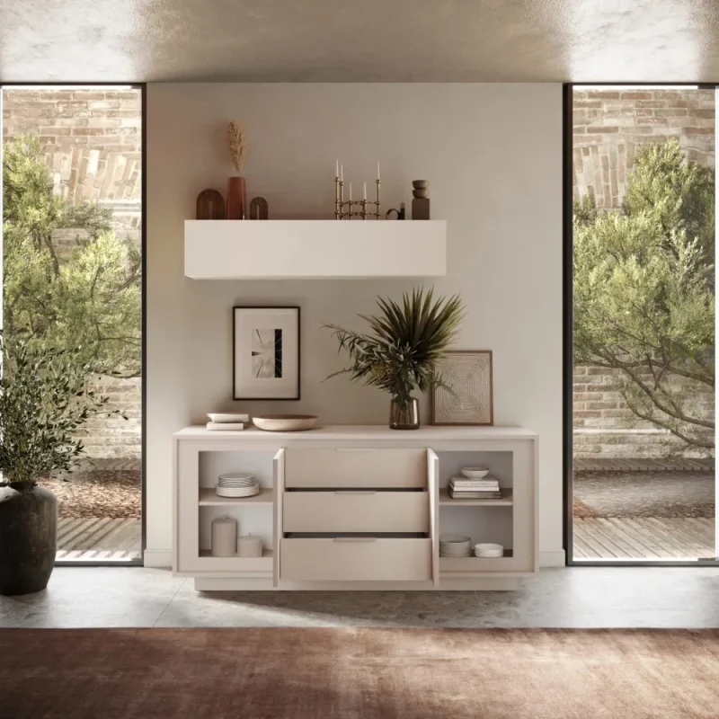 Madia moderna Cashmere, 3 cassetti 2 ante - immagine 2