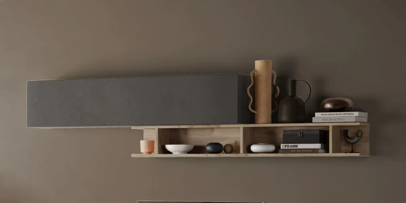 Mensola orizzontale 138x19 cm rovere chiaro MML5