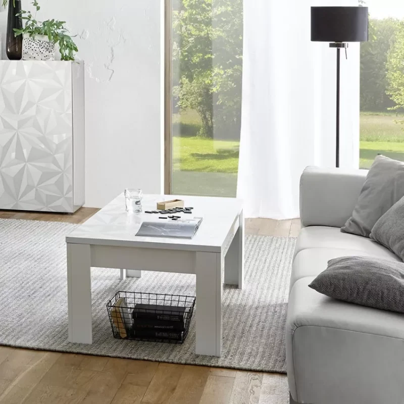 Tavolo da fumo centro blanca brillante 65x122cm