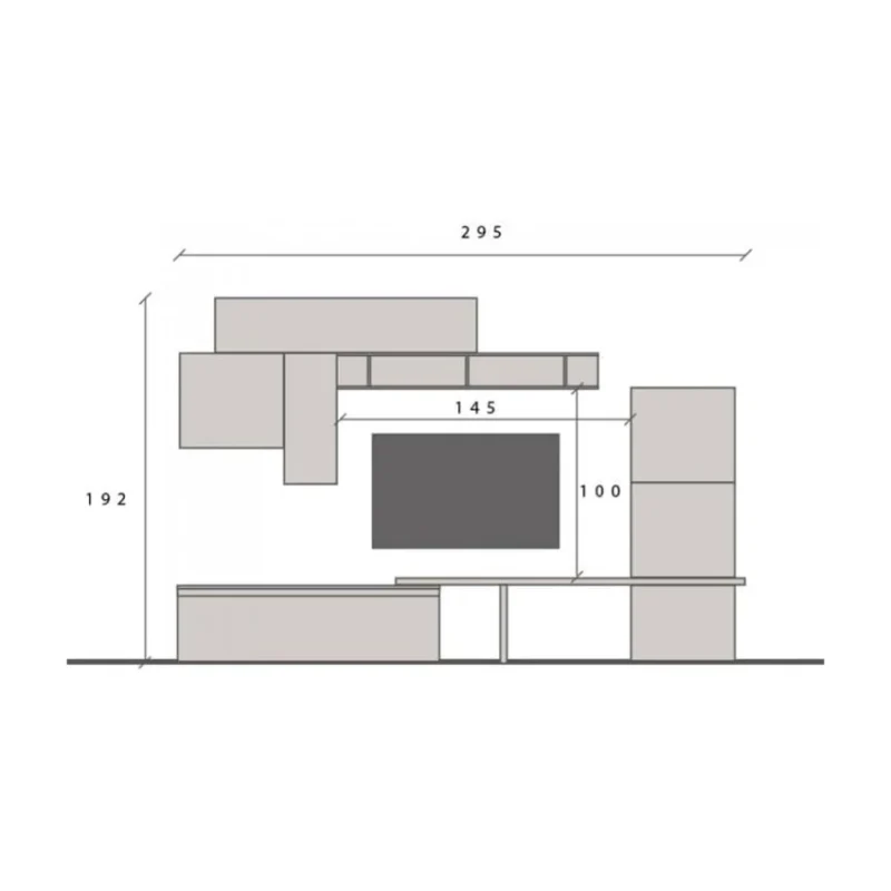Parete attrezzata soggiorno composizione  6 - Limity - immagine 2