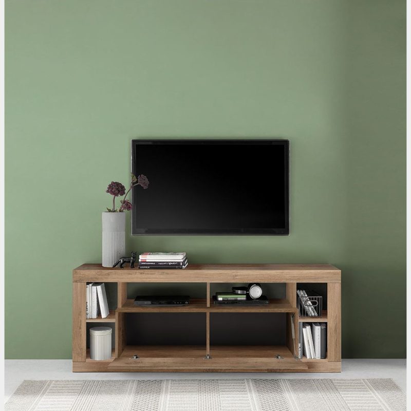 Porta TV moderno 1 ribalta, finitura Mercure - immagine 2