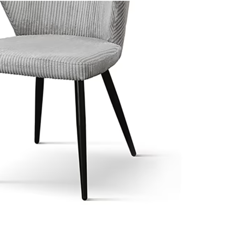 Mantes - sedie in tessuto effetto velluto beige, gambe antracite - immagine 2