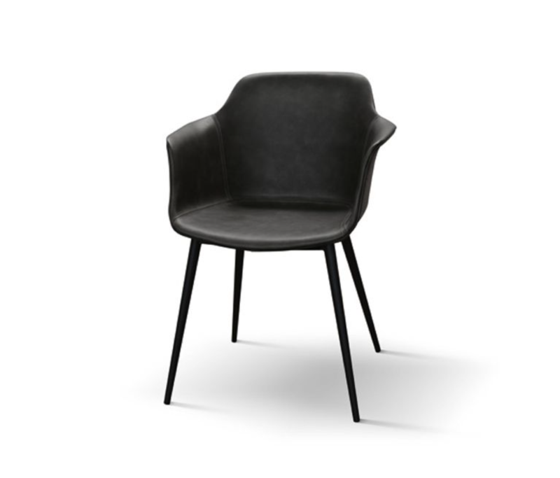 CANNES - Sedie in ecopelle nero