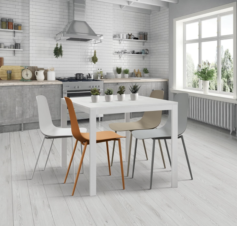 Tavolo da cucina bianco anticato cm 110x68h.75 - immagine 3