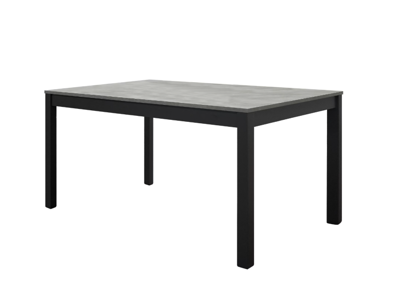 TROPEA - Tavolo legno, finitura grigio e metallo antracite, allungabile 120x80