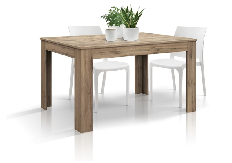 Tavolo LIPARI in legno finitura rovere, allungabile 120×80 cm – 170×80 cm