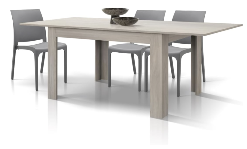Tavolo LIPARI in legno finitura olmo perla, allungabile 120×80 cm – 170×80 cm - immagine 4