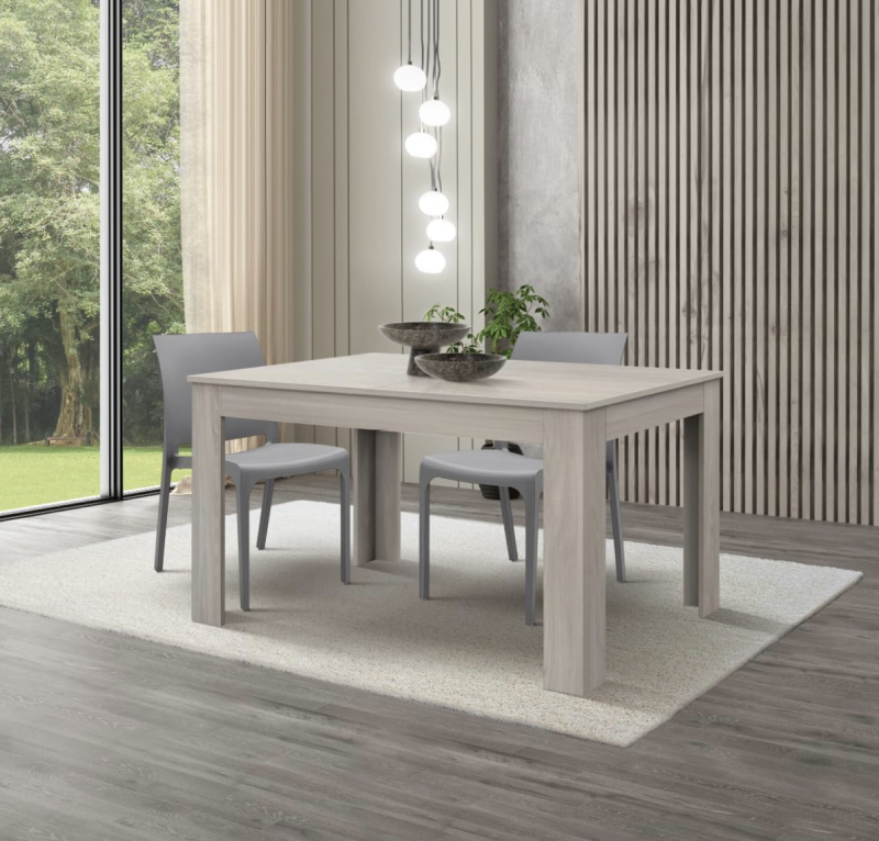 Tavolo LIPARI in legno finitura olmo perla, allungabile 120×80 cm – 170×80 cm - immagine 3