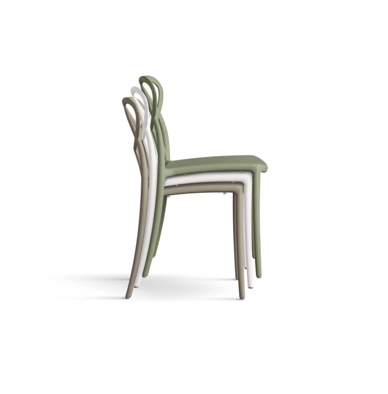 Sedia LONG ISLAND  grigio caldo in polipropilene - immagine 4