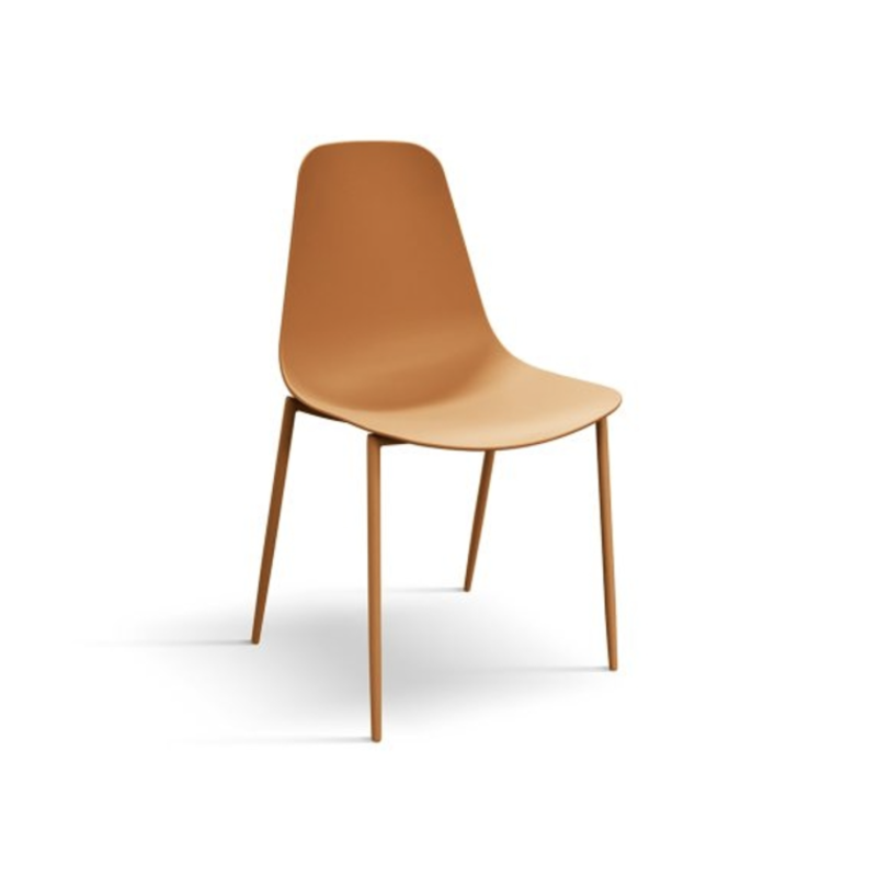 PAZZO DESIGN Sedia Alix arancio sedie in Polipropilene e gambe metallo