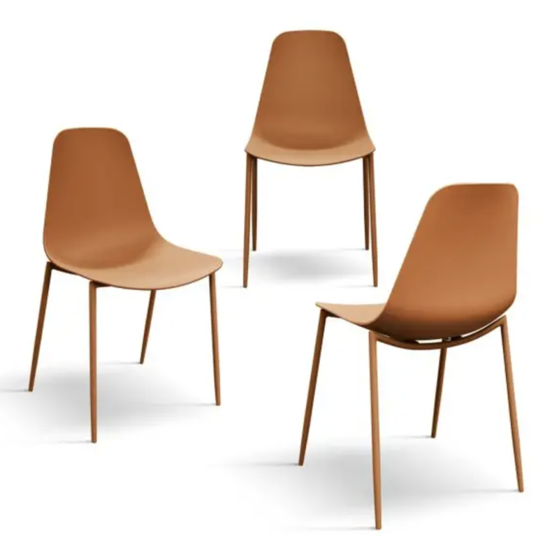 PAZZO DESIGN Sedia Alix arancio sedie in Polipropilene e gambe metallo - immagine 2
