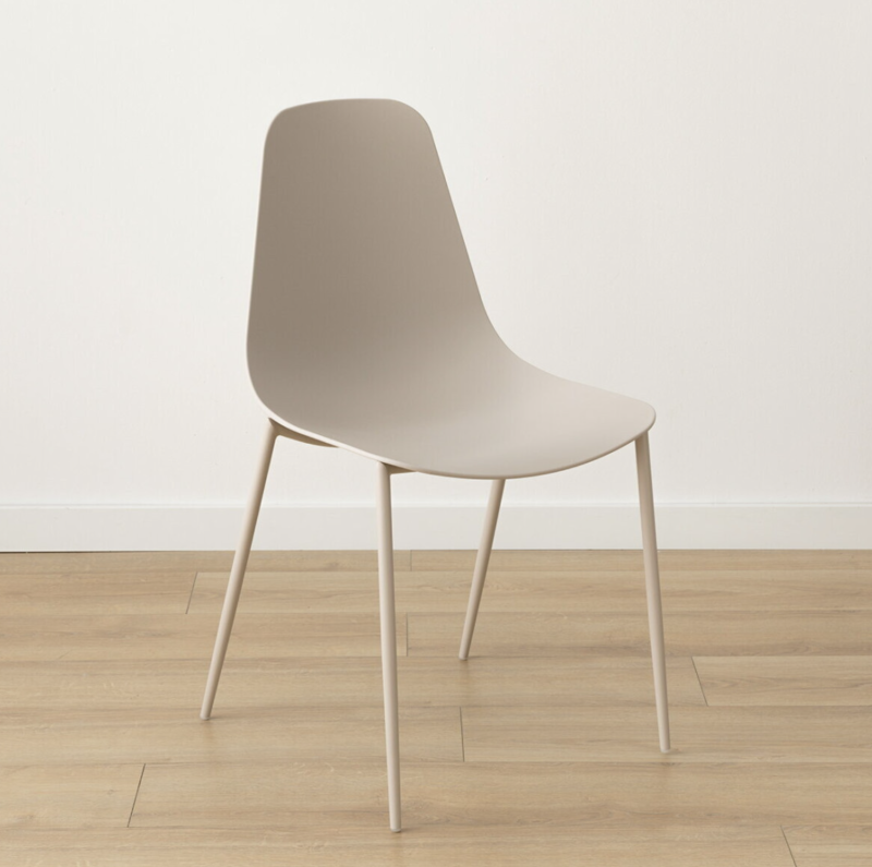PAZZO DESIGN Sedia Alix cappuccino sedie in Polipropilene e gambe metallo - immagine 3